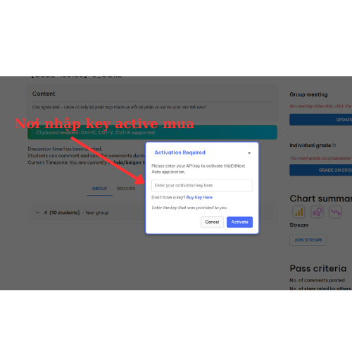 Mẫu Khóa Kích Hoạt EduNext